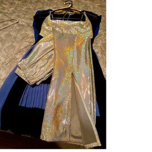 *SOLD* Vintage "I Joan" Iridescent Silver 2-pc